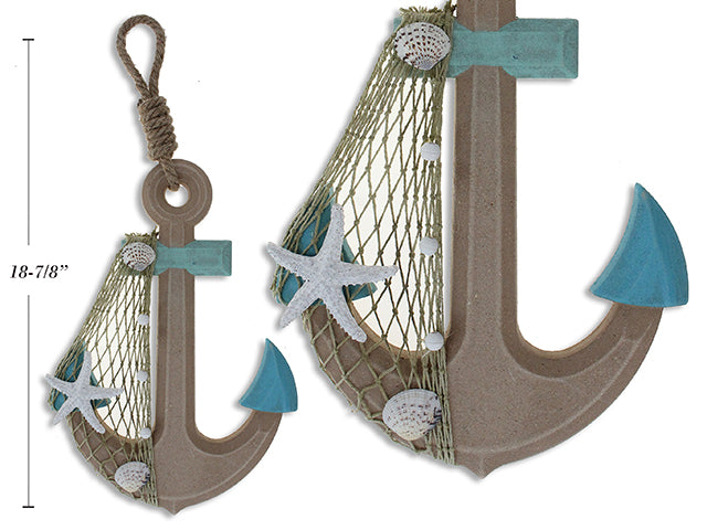 Anchor With Fishermans Net And Seashells