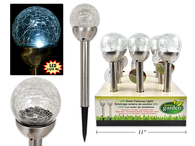 Solar Crackle Glass Pathway Light Stake
