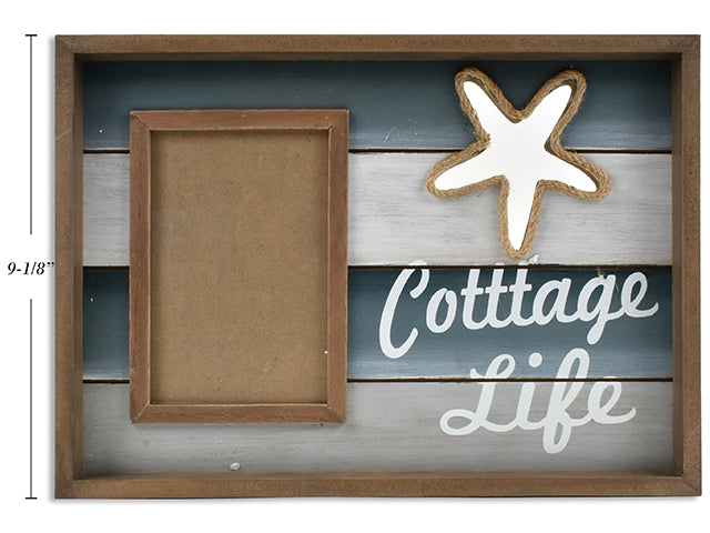 Die Cut Starfish Cottage Life Photo Frame