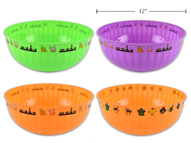 Plastic Trick Or Treat Bowl With Decal