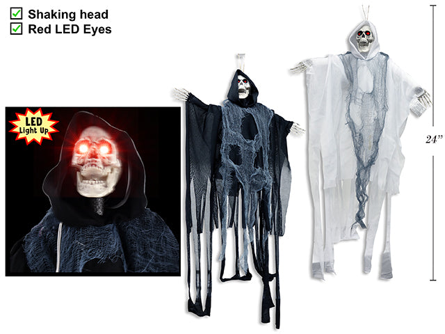 Animated Shaking Hanging Skeleton Reaper