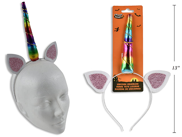 Unicorn Headband With Rainbow Horn