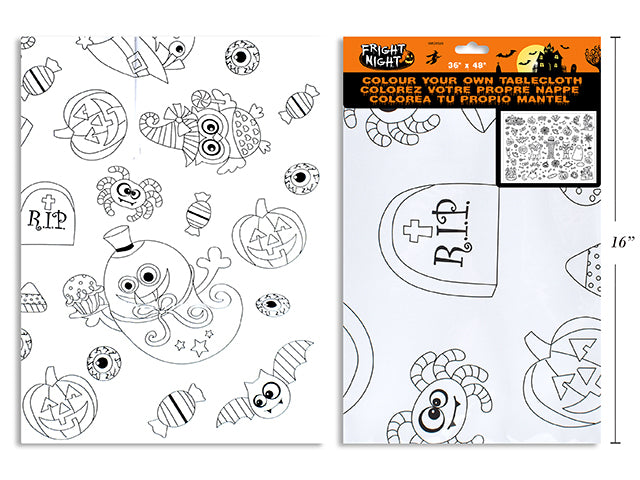 Halloween Color Your Own Tablecloth