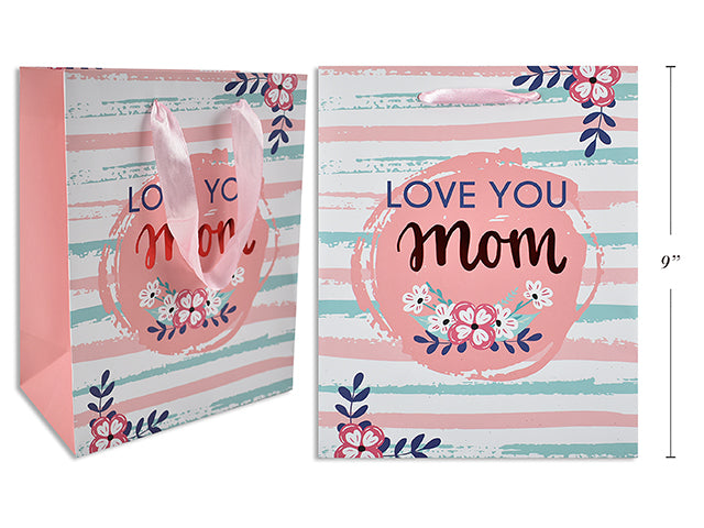 Mothers Day Matte Foil Gift Bag Medium