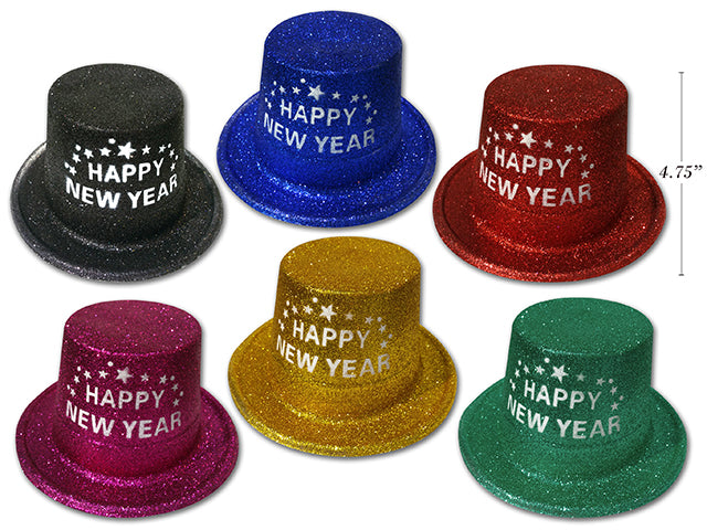 Glitter Happy New Year Top Hat