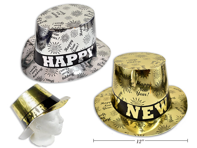 Happy New Year Foil Paper Top Hat