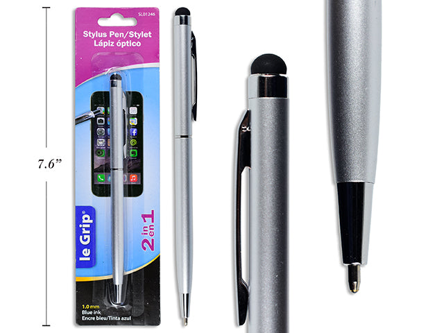 Stylus Silver Pen Premium Blue Ink
