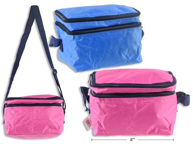 Lunch Bag With Carry Strap And Zippers Assorted Colors