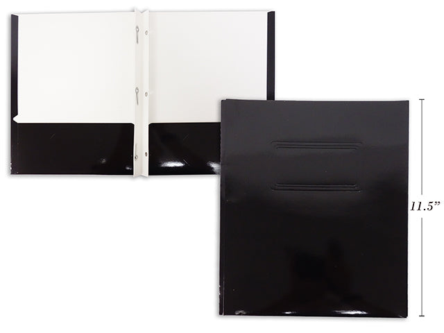 Prong Glossy Laminated Folder Black
