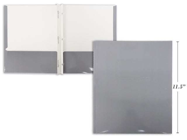 Prong Glossy Laminated Folder Grey