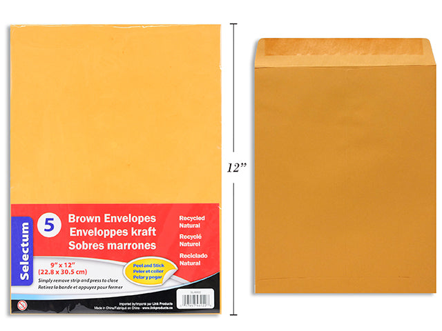 Peel And Seal Kraft Envelopes