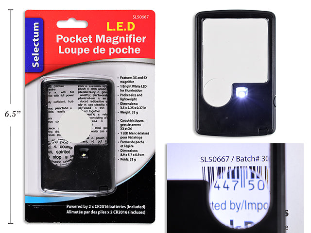 Pocket Size Magnifier With Led Lights
