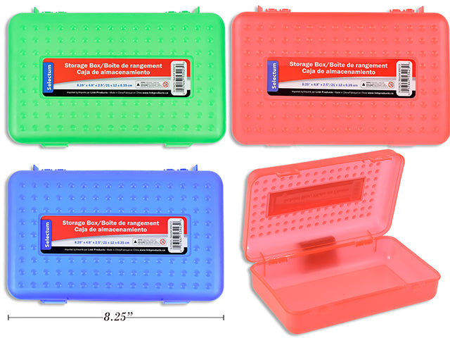 Plastic School Box Assorted Colors
