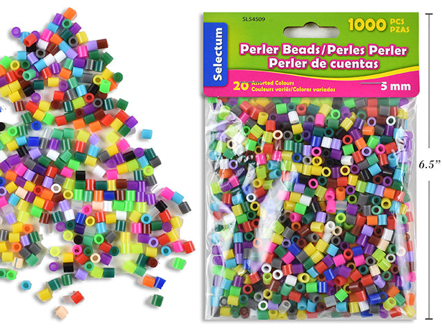 Carton of 12 Perler Beads Assorted Colors Small Bag