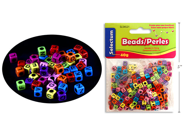 Alphabets Opague Beads