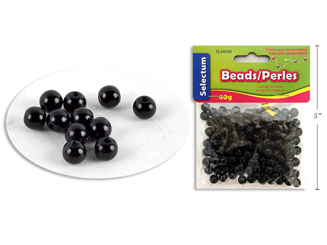 Round Pearl Beads Black