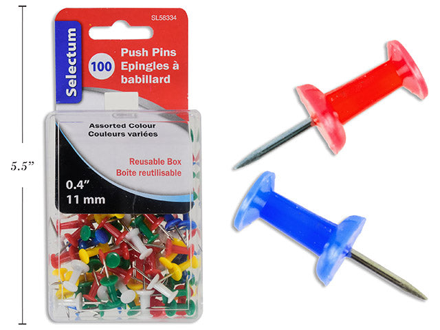 Assorted Color Push Pins
