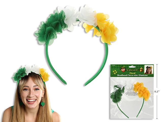 St Patricks Day Floral Headband