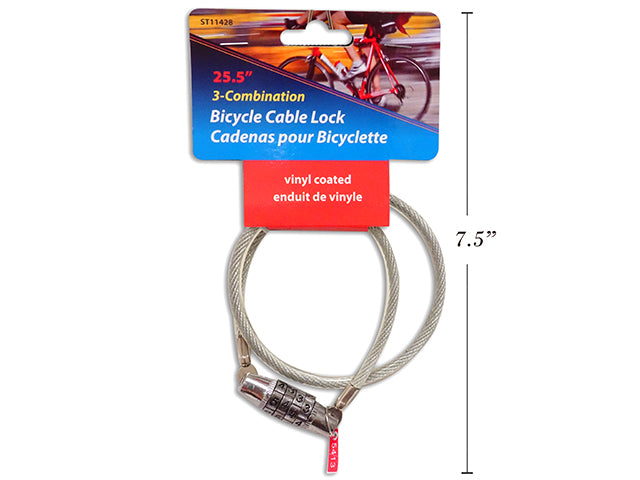 Vinyl Coated Combination Cable Lock
