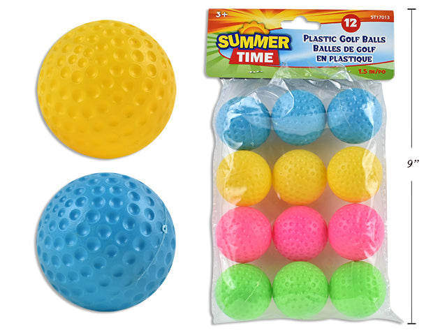 Multi Colored Plastic Practice Golf Balls