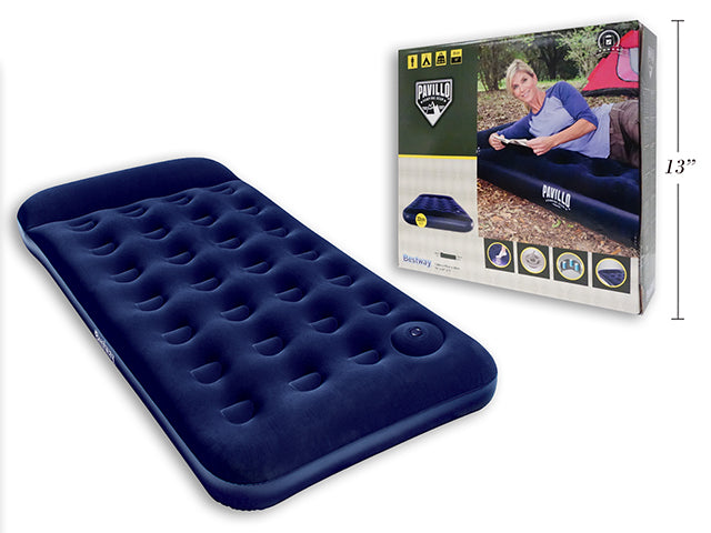 Flocked Inflatable Twin Size Air Mattress