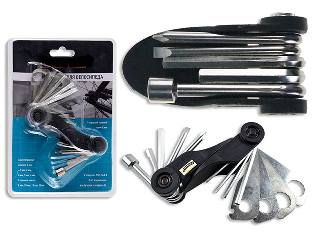 Folding Bicycle Multi Tools With Puncture Repair Kit