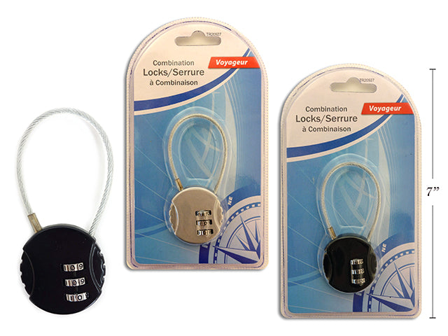 Travel Combination Cable Lock