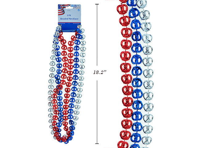 Uncle Sam Plastic Beaded Necklace