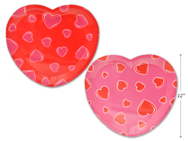 Valentines Heart Shape Printed Platter