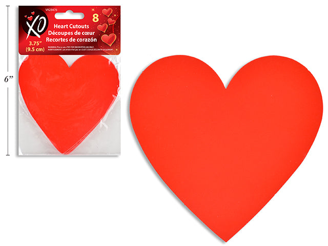 Valentines Paper Red Heart Cutouts