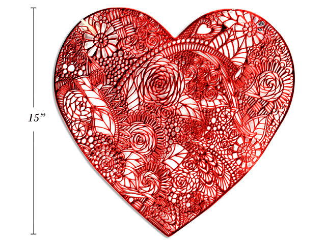 Valentines Die Cut Heart Vinyl Placemat