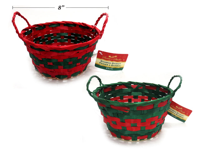 Bamboo Basket With Ear Handles