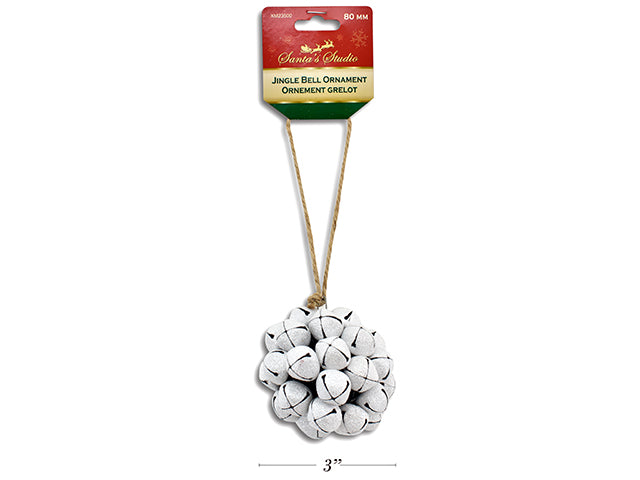 Hanging White Jingle Bell Decoration