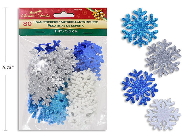 Glitter EVA Snowflake Stickers