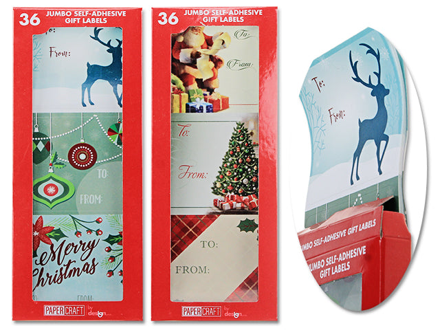 Christmas Glossy Self Adhesive Gift Tag Labels