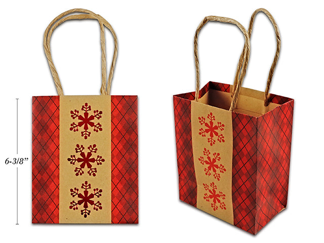 Christmas Kraft Foil Small Gift Bag